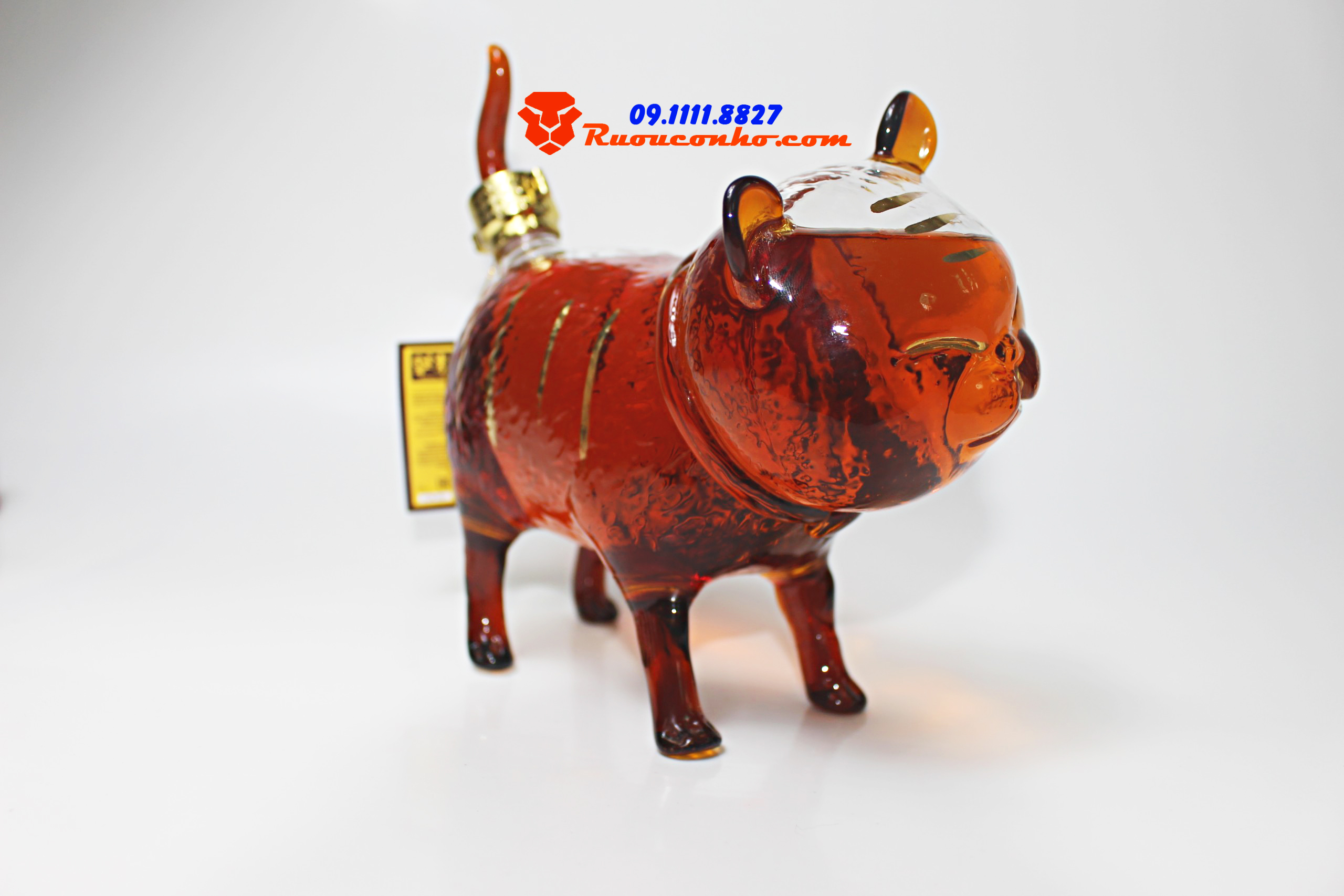 Rượu con hổ thủy tinh Nga - Baby hộp gỗ