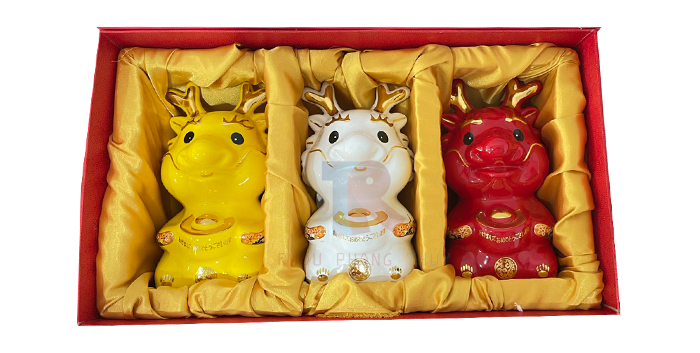 Bộ Rượu Con Rồng Sứ Nhật Bản 2024 - Bộ Tam Thái Tử