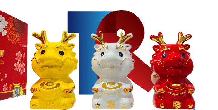 Bộ Rượu Con Rồng Sứ Nhật Bản 2024 - Bộ Tam Thái Tử